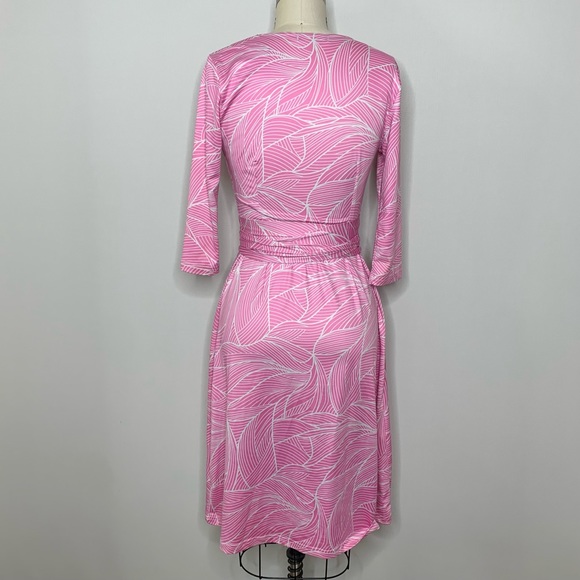 PattyBoutik Faux Wrap V-Neck L/S Dress - Picture 5 of 8